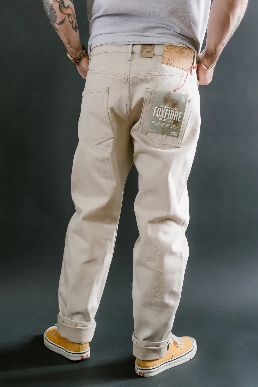 13.6oz - All Natural Ecru Foxfibre® Selvedge - Easy Guy
