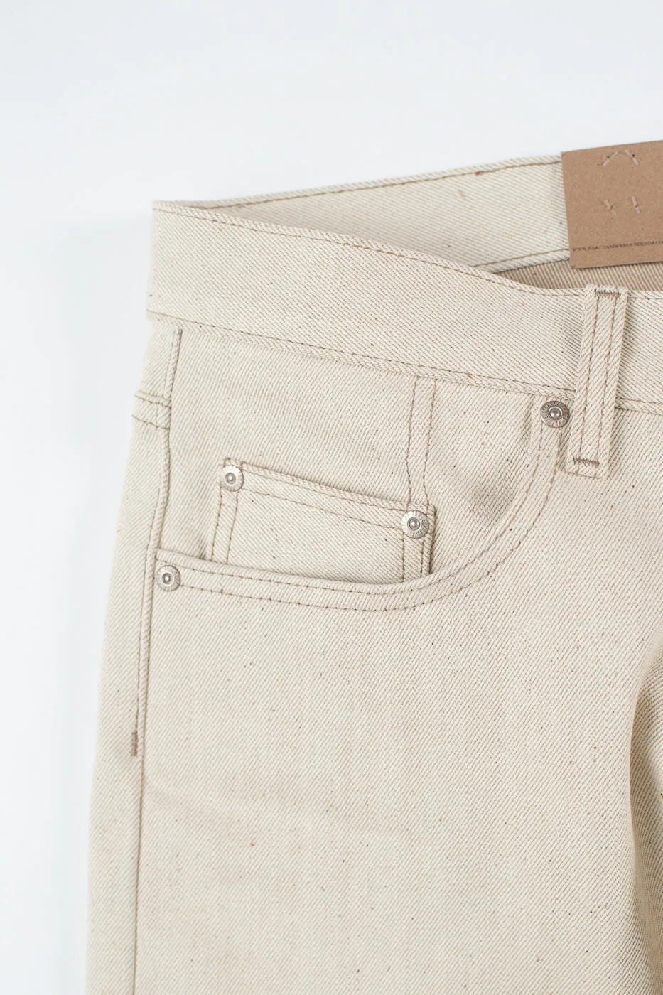 13.6oz - All Natural Ecru Foxfibre® Selvedge - Easy Guy