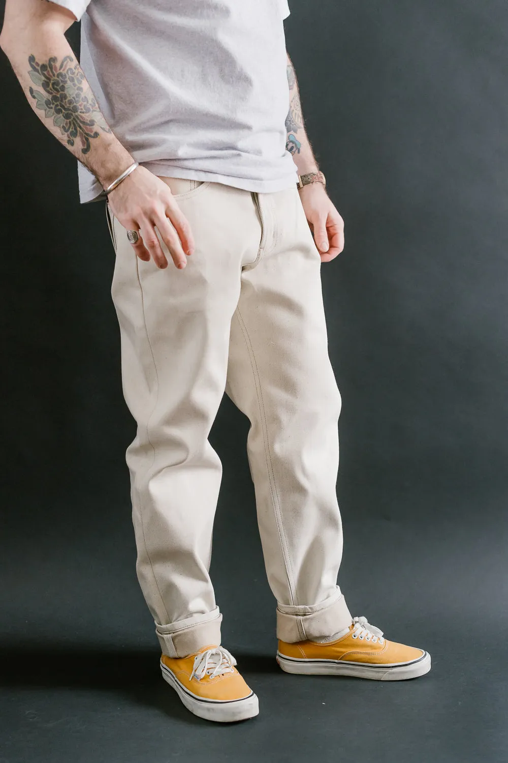 13.6oz - All Natural Ecru Foxfibre® Selvedge - Easy Guy