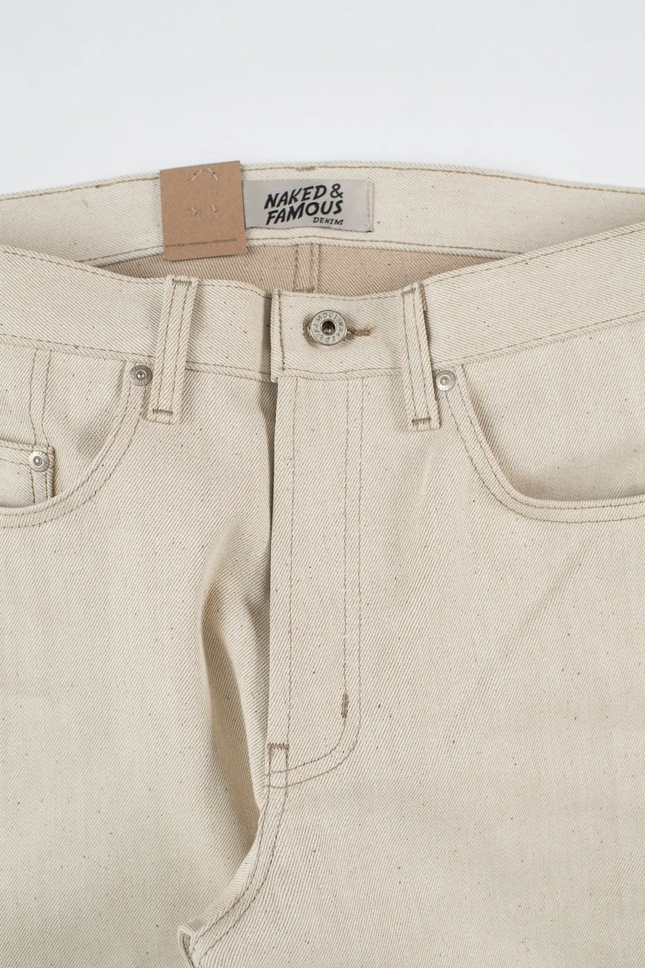 13.6oz - All Natural Ecru Foxfibre® Selvedge - Easy Guy