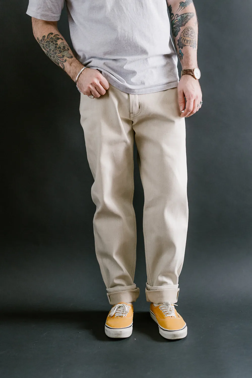 13.6oz - All Natural Ecru Foxfibre® Selvedge - Easy Guy