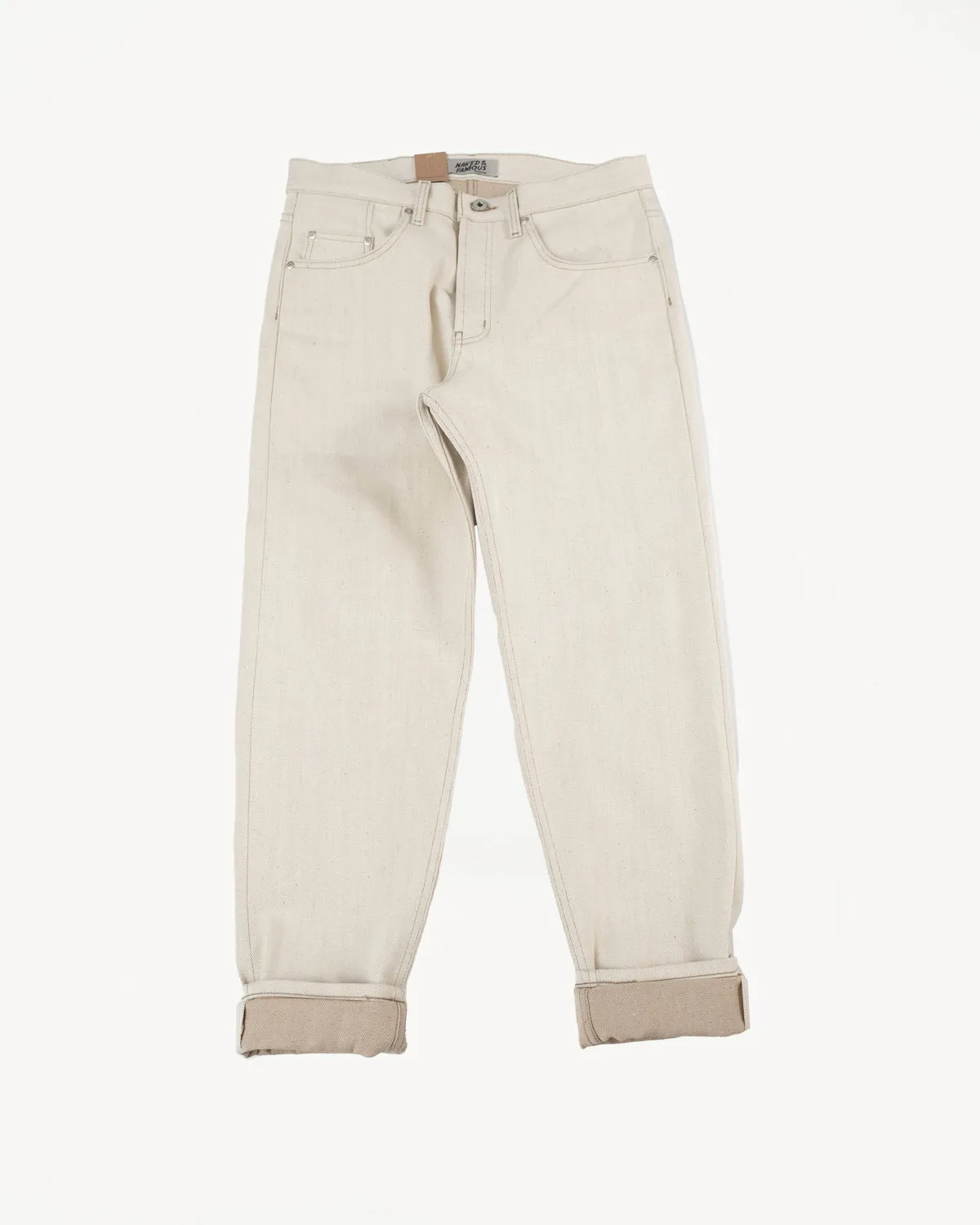 13.6oz - All Natural Ecru Foxfibre® Selvedge - Easy Guy