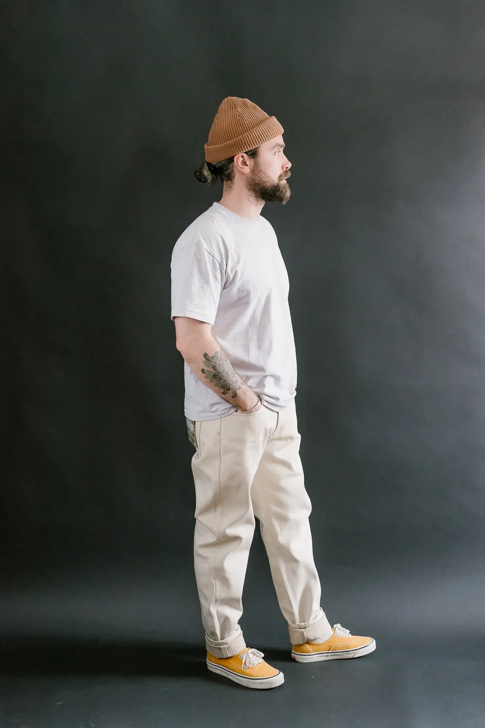13.6oz - All Natural Ecru Foxfibre® Selvedge - Easy Guy