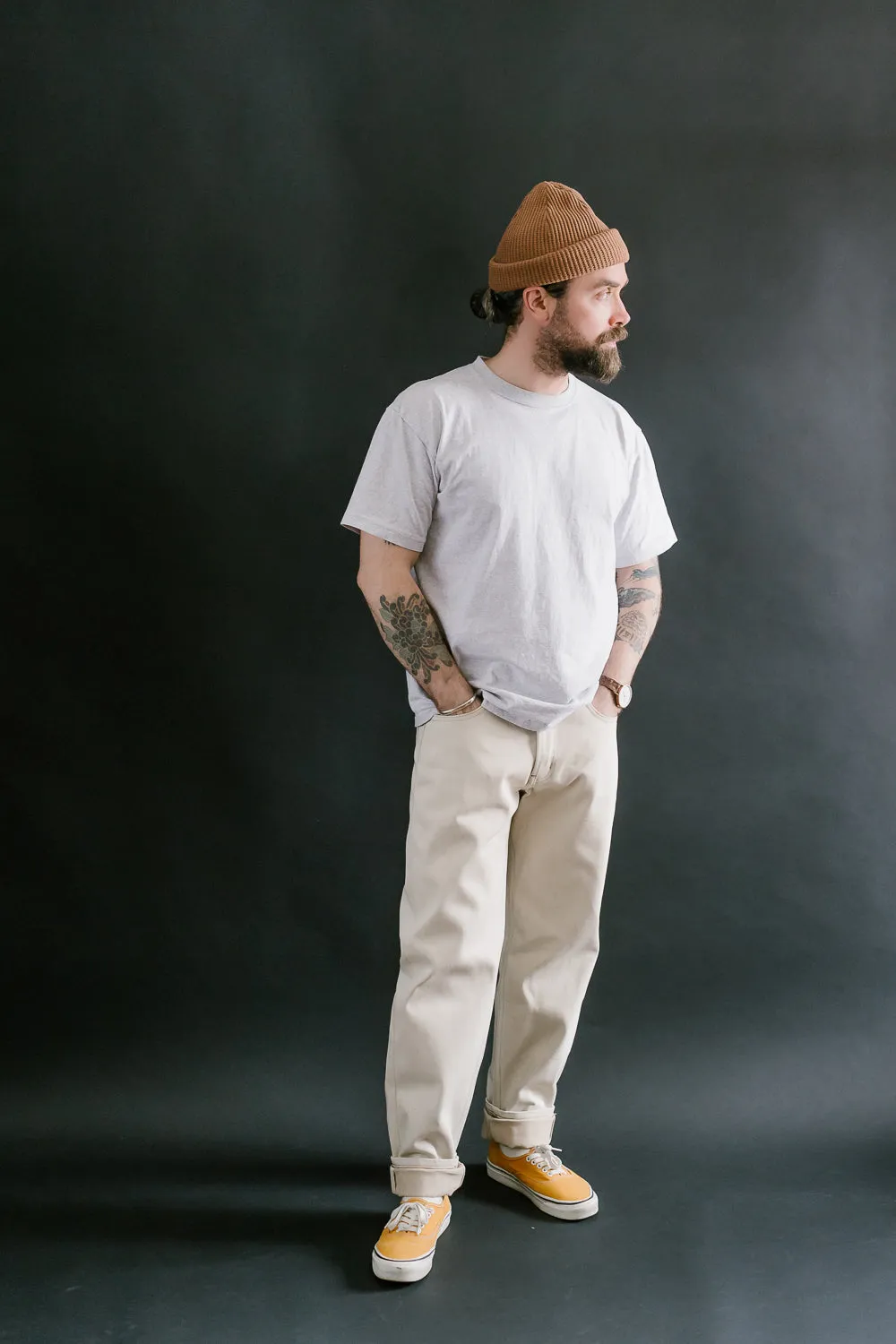 13.6oz - All Natural Ecru Foxfibre® Selvedge - Easy Guy