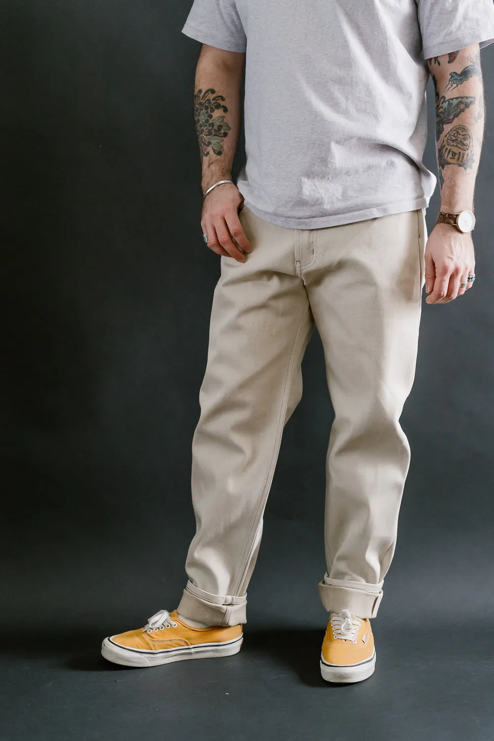 13.6oz - All Natural Ecru Foxfibre® Selvedge - Easy Guy