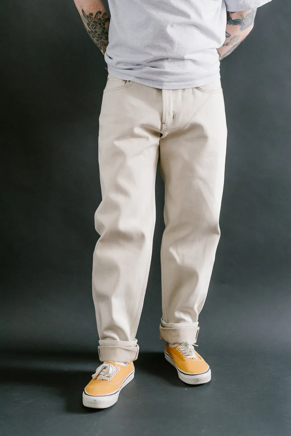 13.6oz - All Natural Ecru Foxfibre® Selvedge - Easy Guy