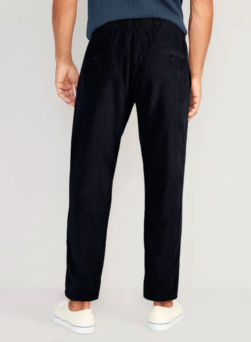 Blue Stretch Pin Corduroy Easy Pants