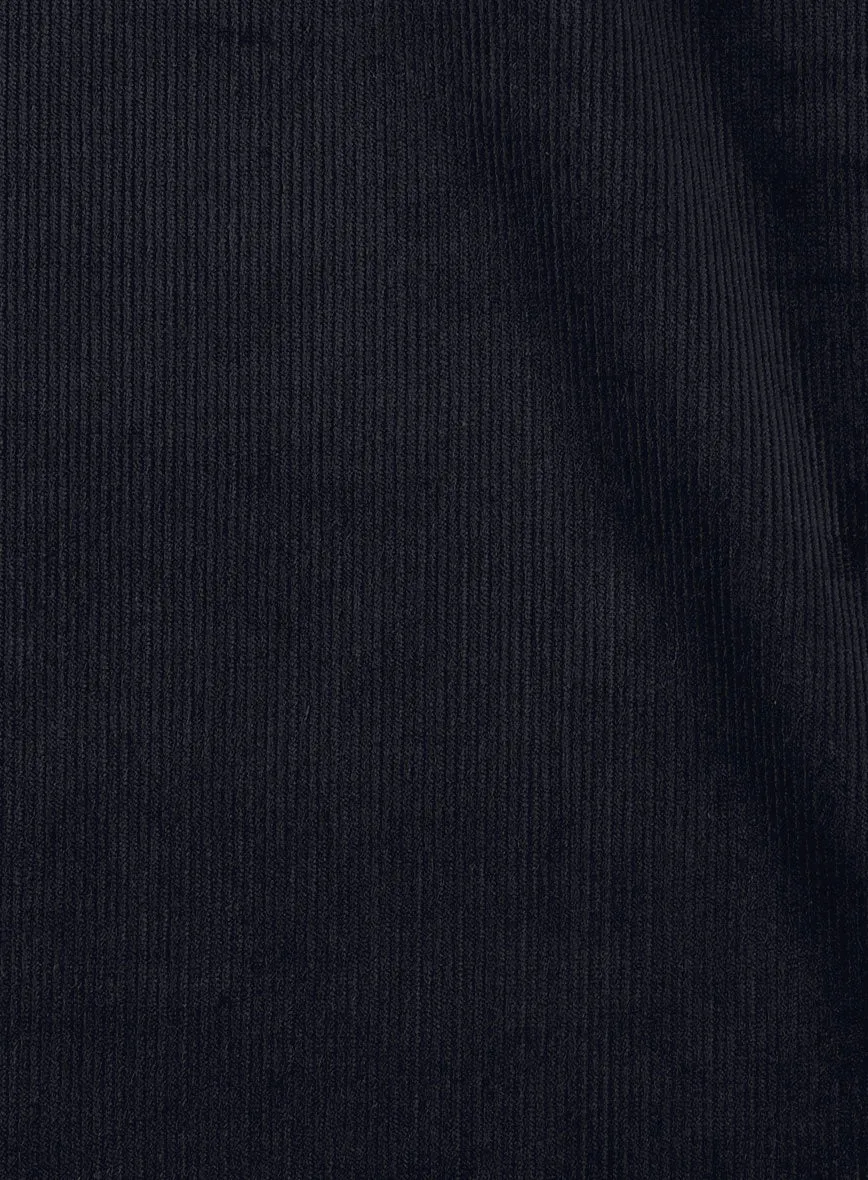 Blue Stretch Pin Corduroy Easy Pants
