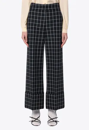 Checked Tailored Pants