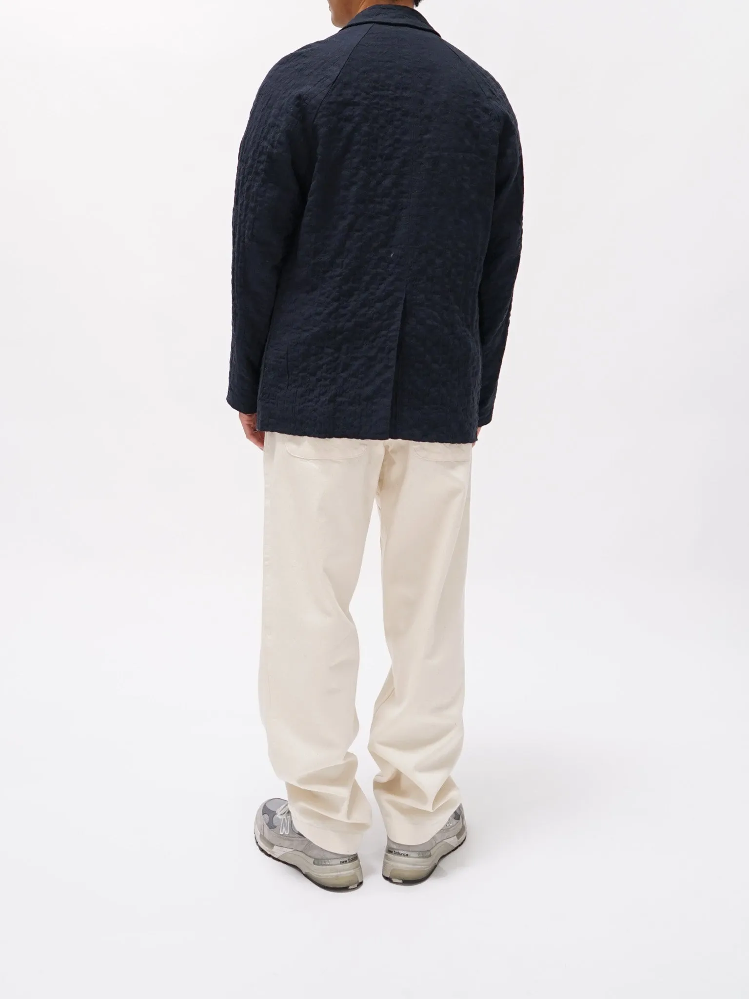 Cotton Denim Easy Pants - Off White