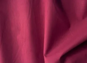 Crisp & Smooth Claret Cotton Poplin (Made in Italy)