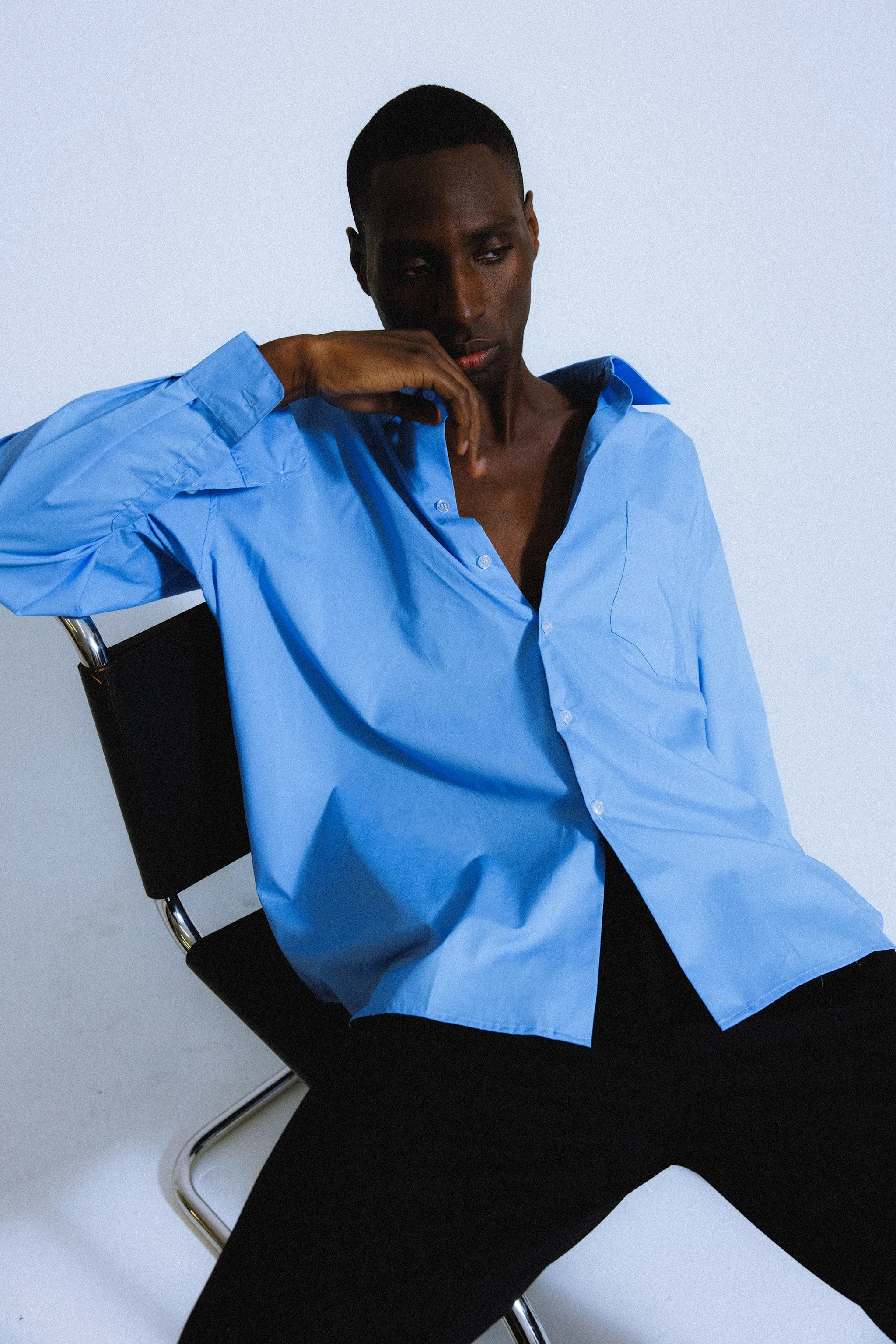 Del Mar Oversized Shirt  |  Royal Blue