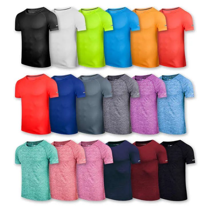 Drop Shipping Hight Quality Men Women Gym Tshirt 100%Polyester Women Sports Tops Men Custom T-shirts تي شيرت رياضي رجالي ونسائي عالي الجودة من دروبشيبينغ، مصنوع من البوليستر بنسبة 100%، تي شيرت رياضي رجالي مخصص