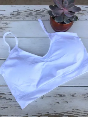 Dynamic Fashion White Seamless Bralette OS fits most