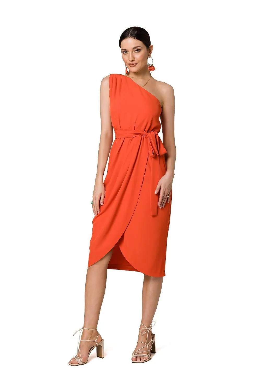Elegant Asymmetrical Cocktail Dress with Side Slit