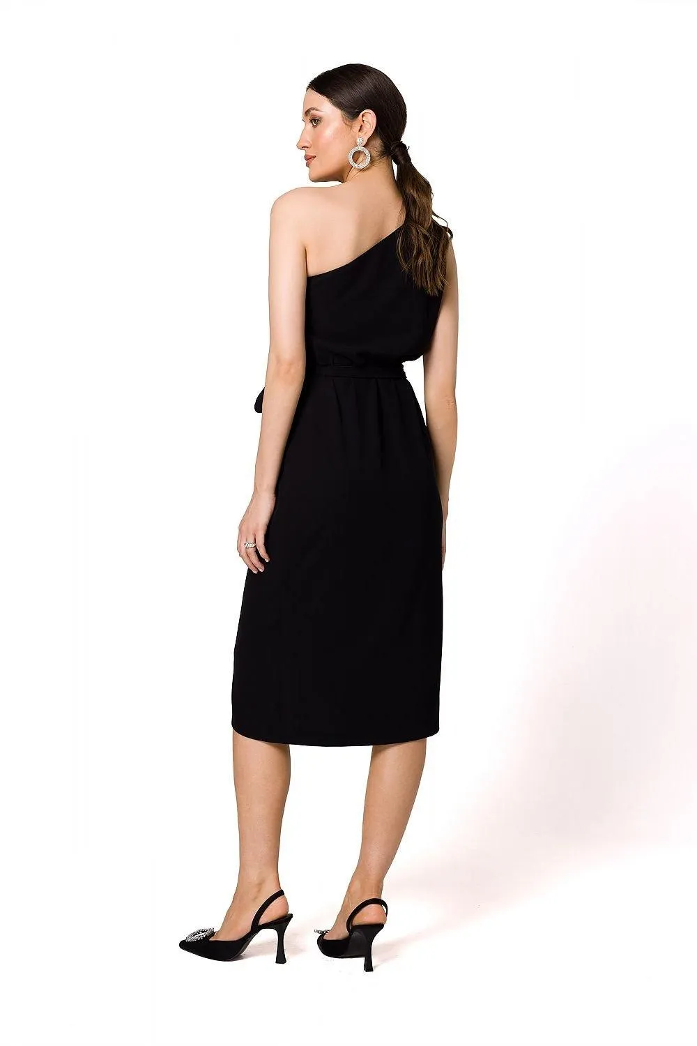 Elegant Asymmetrical Cocktail Dress with Side Slit