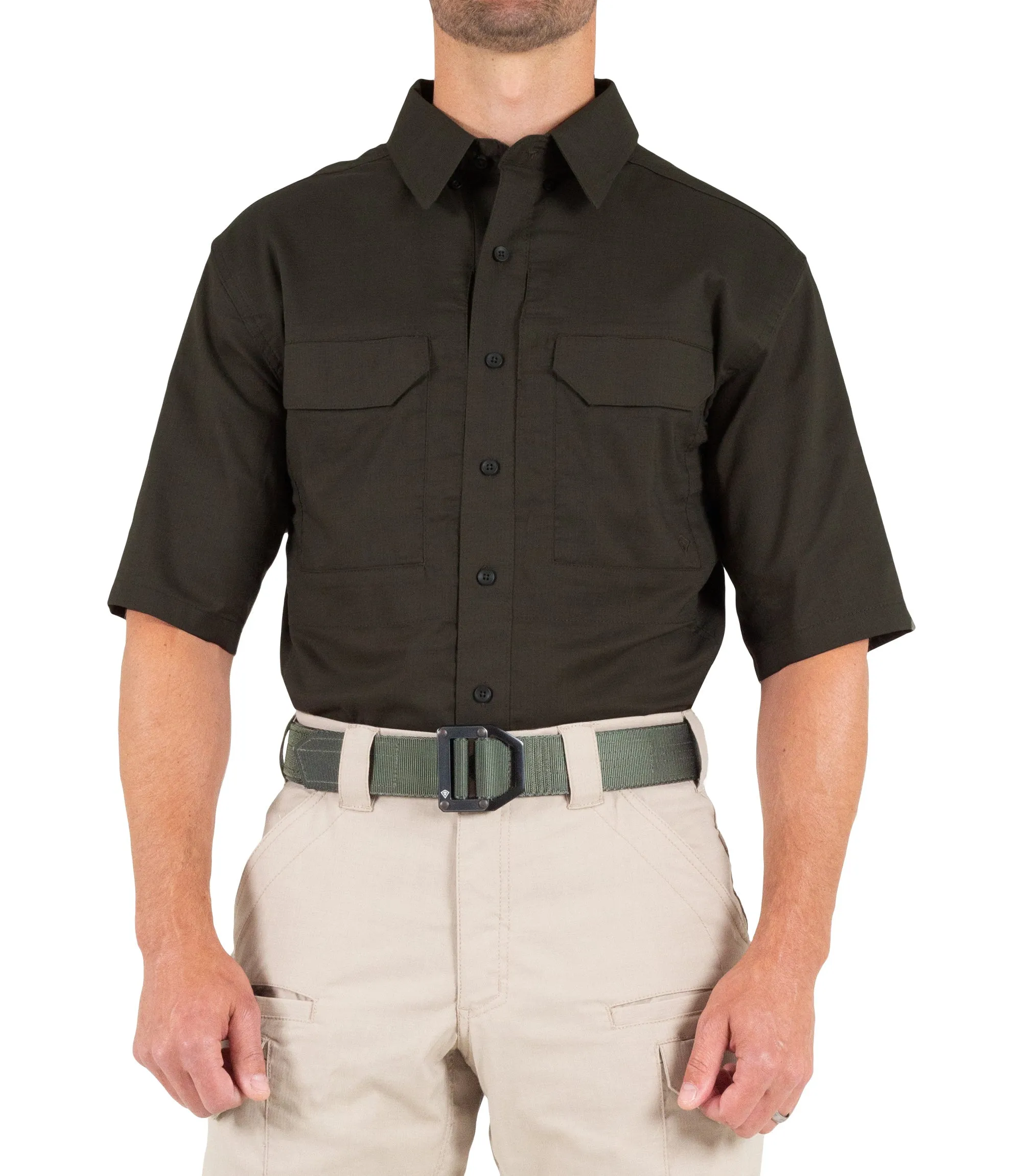 First Tactical Men's V2 Tactical Short Sleeve Shirt - Brown