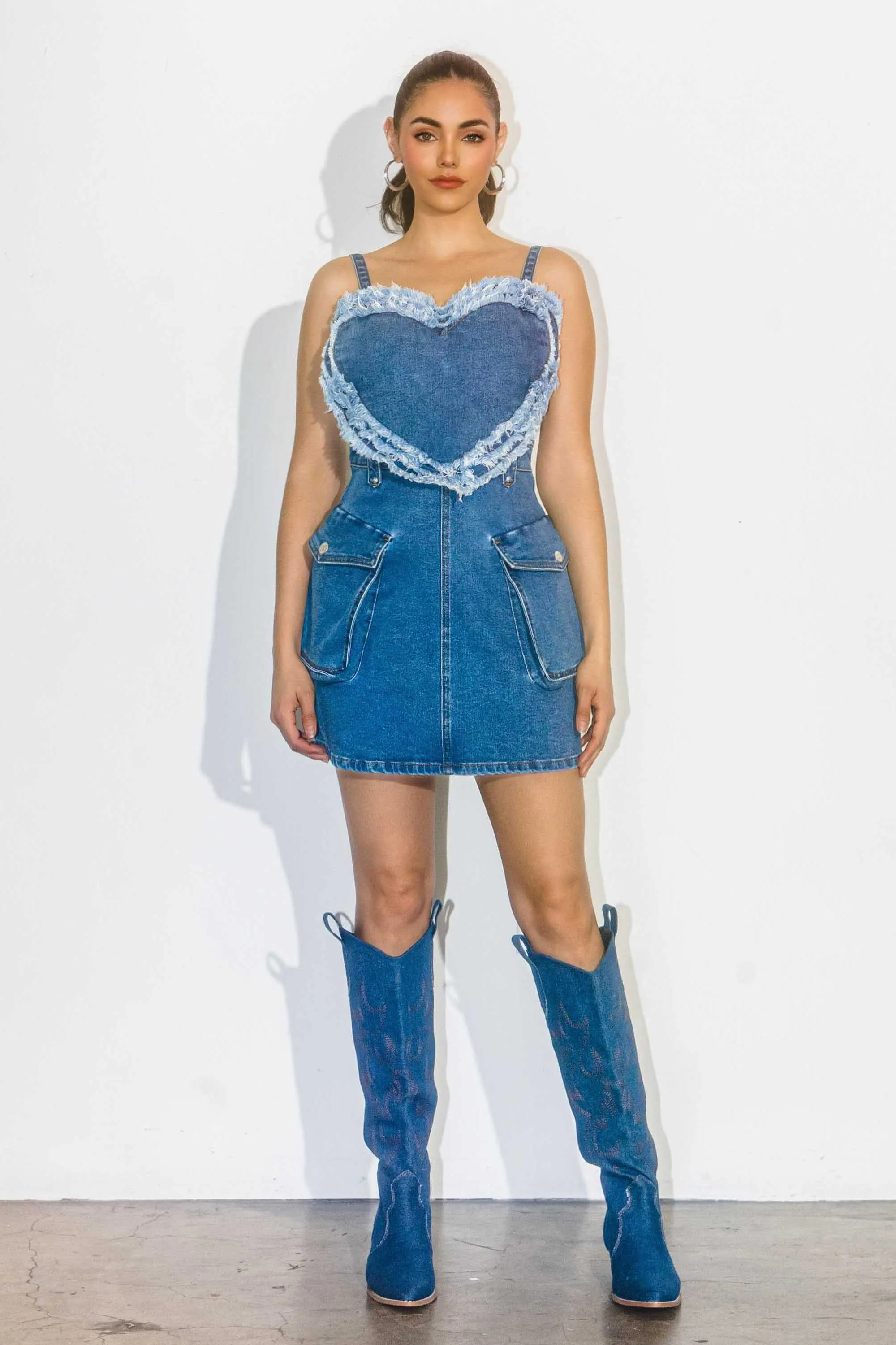 Heart Denim Dress