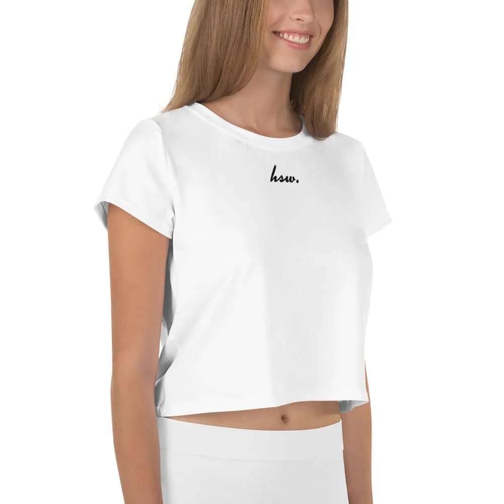 Humble Sportswear™ White Crop T-Shirt