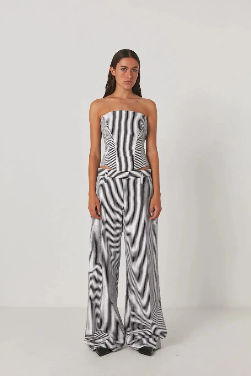 JULLA TAILORED PANT BLUE STRIPE