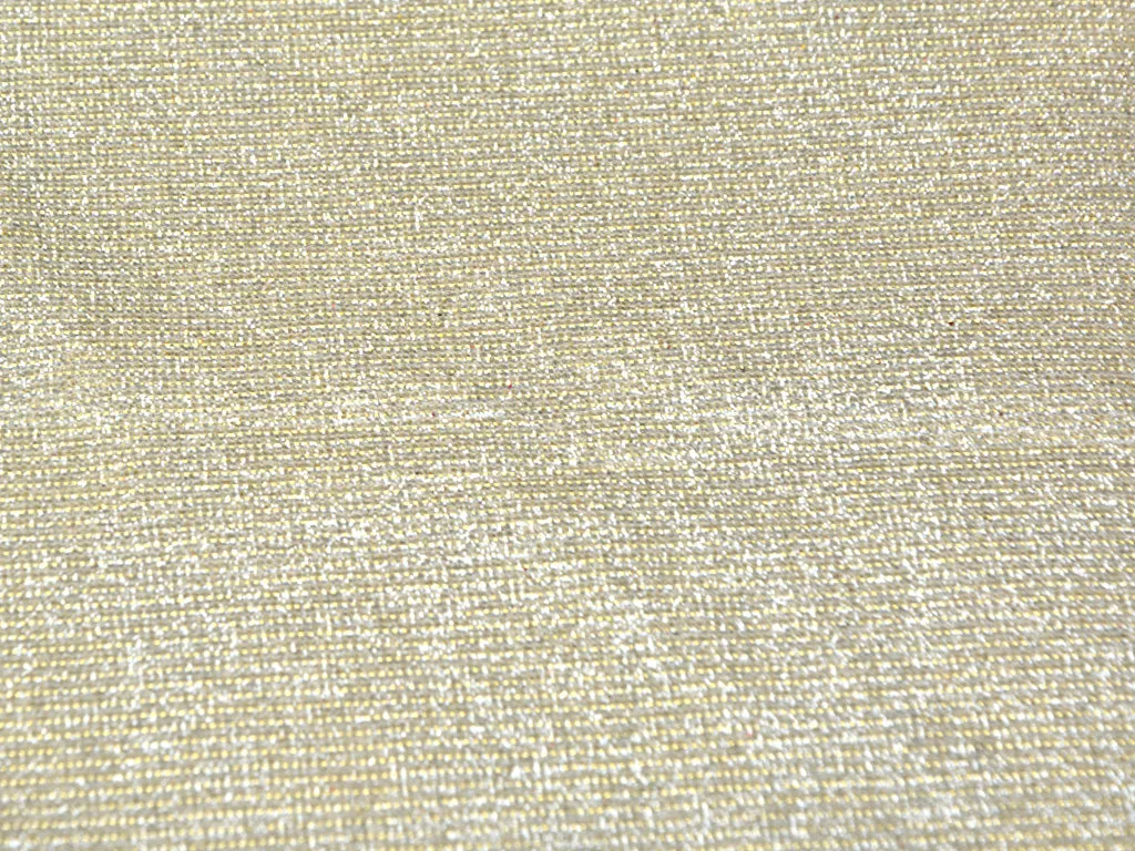 Light Golden Plain Metallic Shimmer  Interlock Bonding Fabric