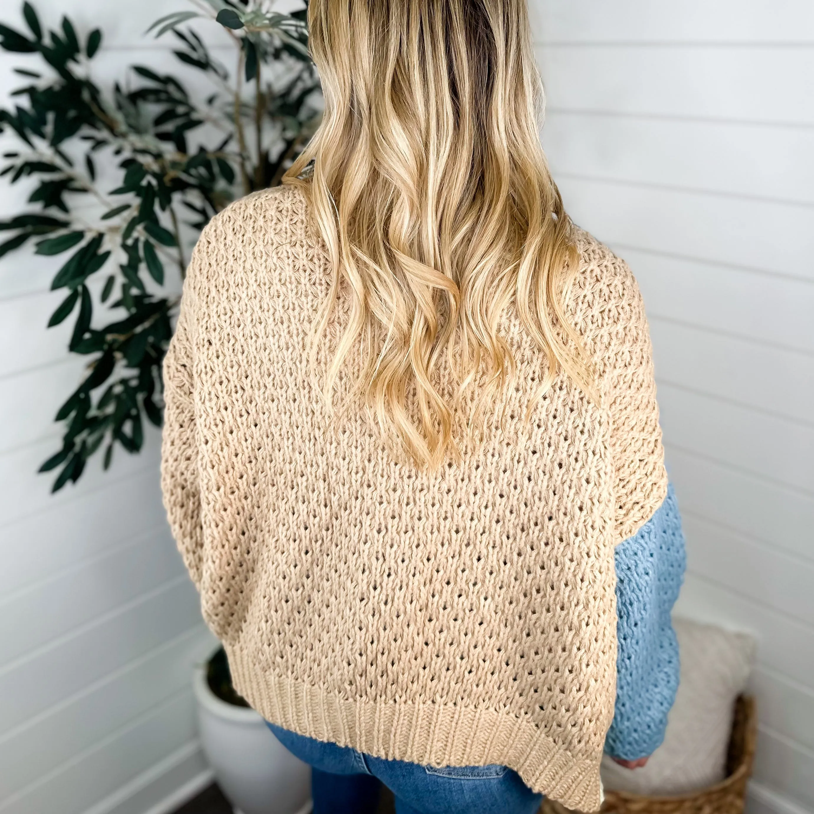 Living Life Cozy Knit Long Sleeve Brown Avery Mae Cardigan