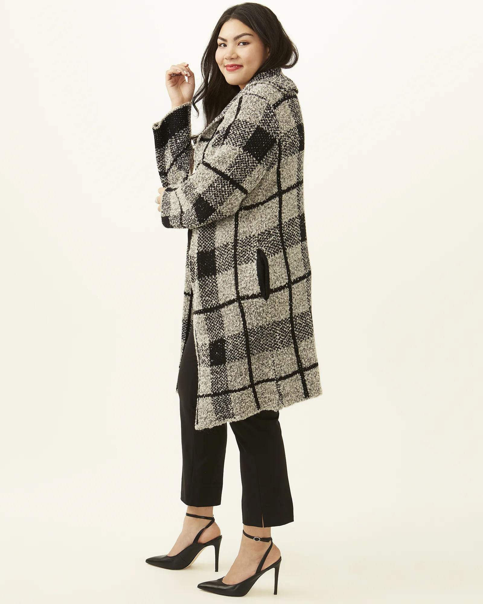Madelyn Open-Front Long Cardigan | Light Grey