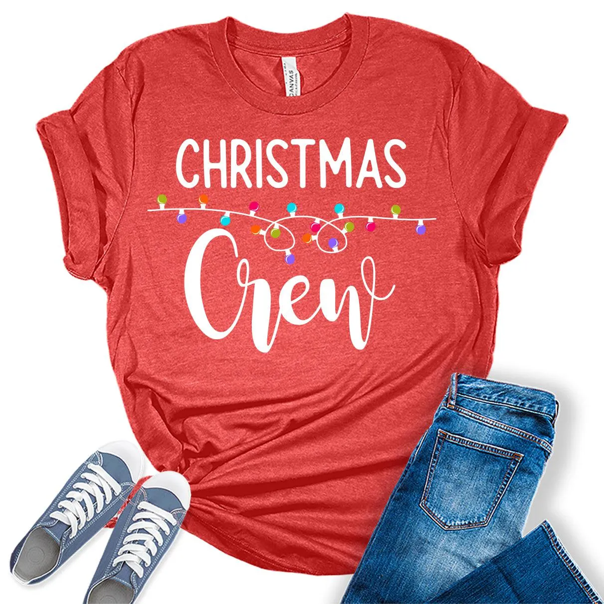 Matching Christmas Crew Shirts Fun Holiday Tshirts Cute Graphic Tees