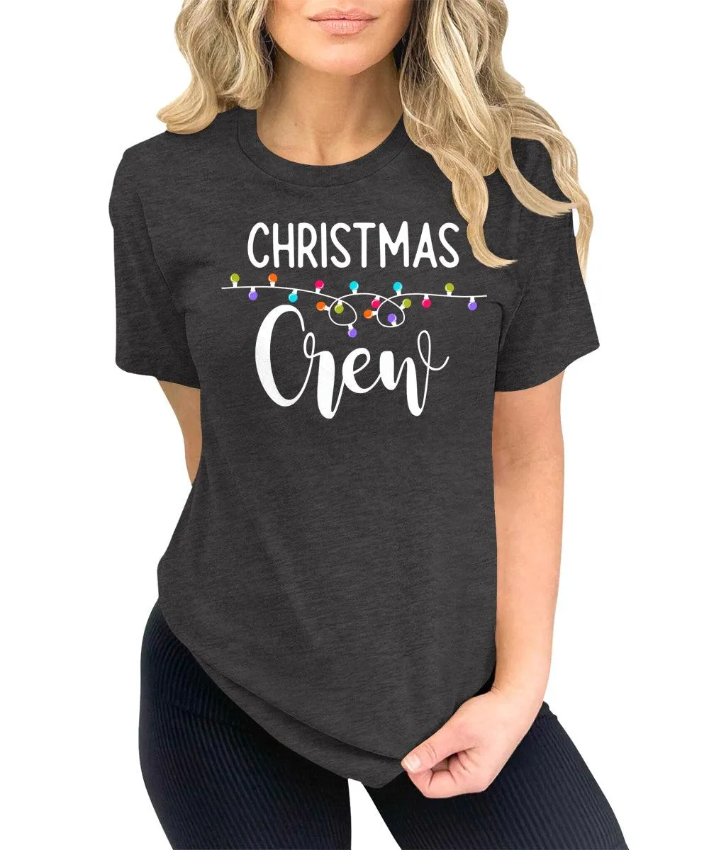 Matching Christmas Crew Shirts Fun Holiday Tshirts Cute Graphic Tees