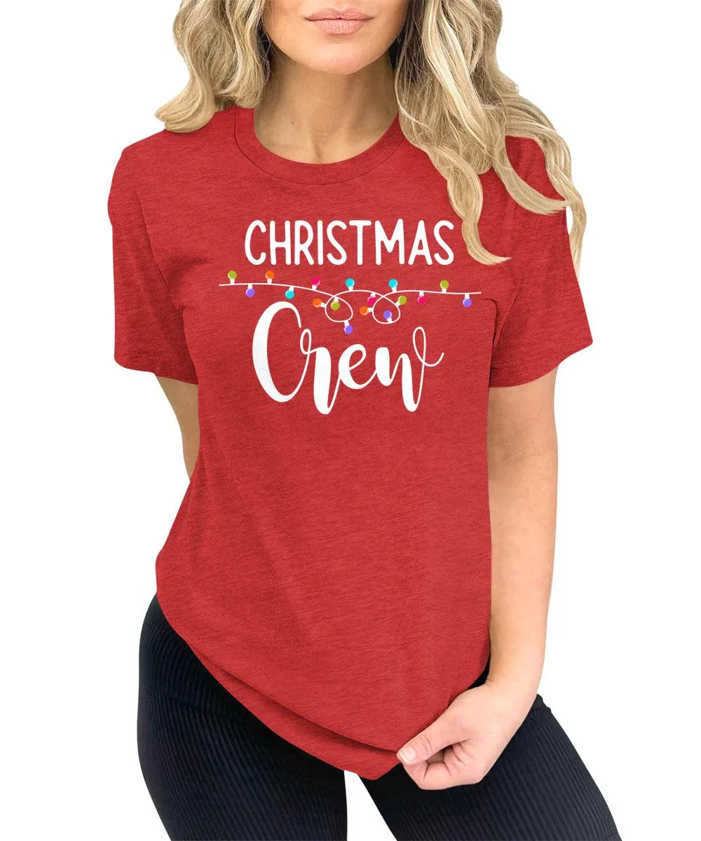 Matching Christmas Crew Shirts Fun Holiday Tshirts Cute Graphic Tees