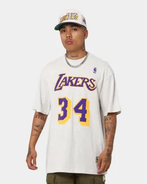 Mitchell & Ness Los Angeles Lakers Shaquille O'Neal #34 N&N T-Shirt White Marle