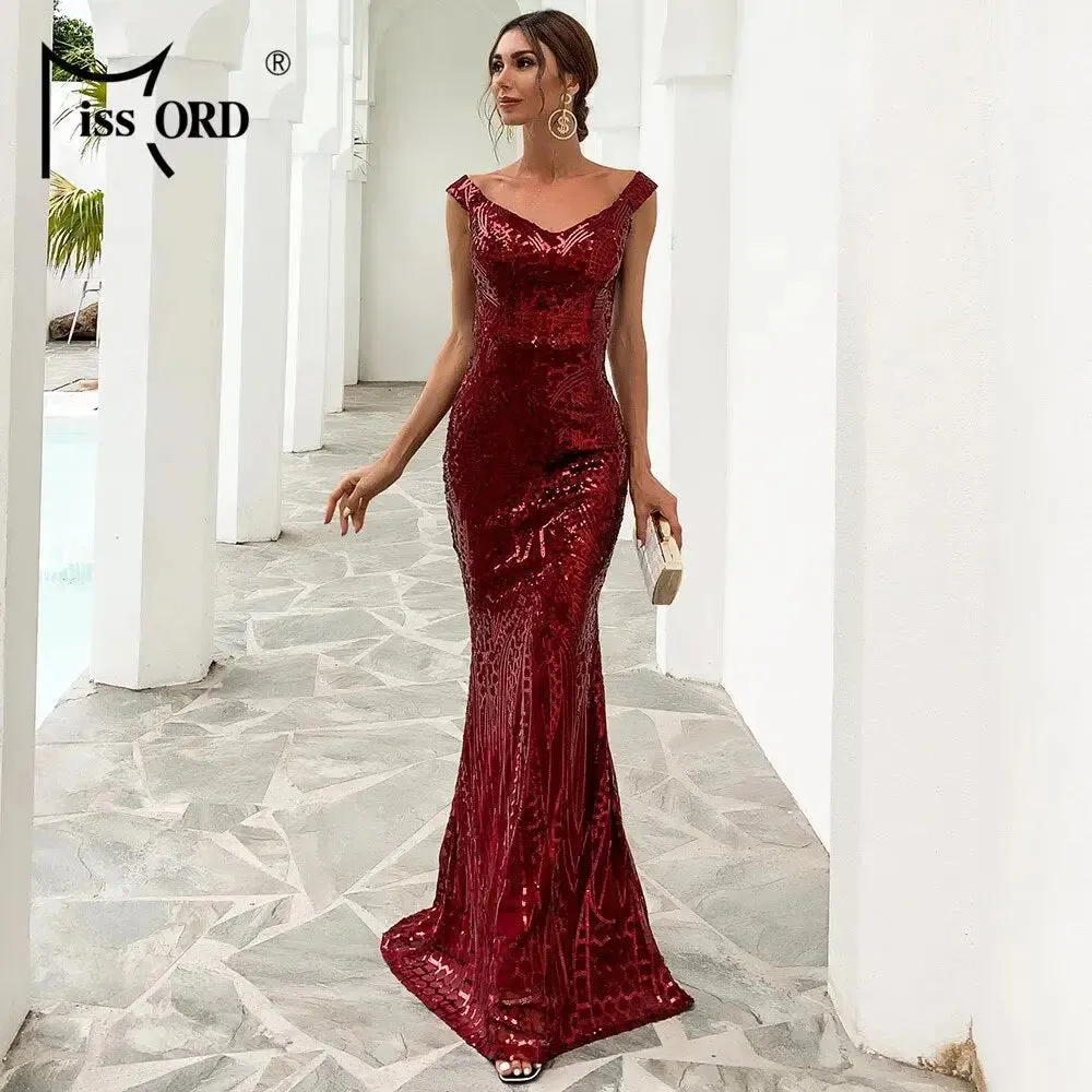 Naples Sequin Bodycon Maxi Gown