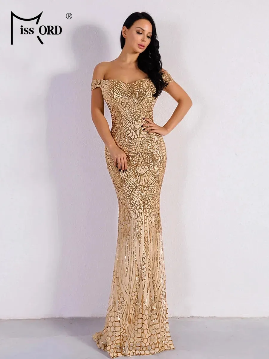 Naples Sequin Bodycon Maxi Gown
