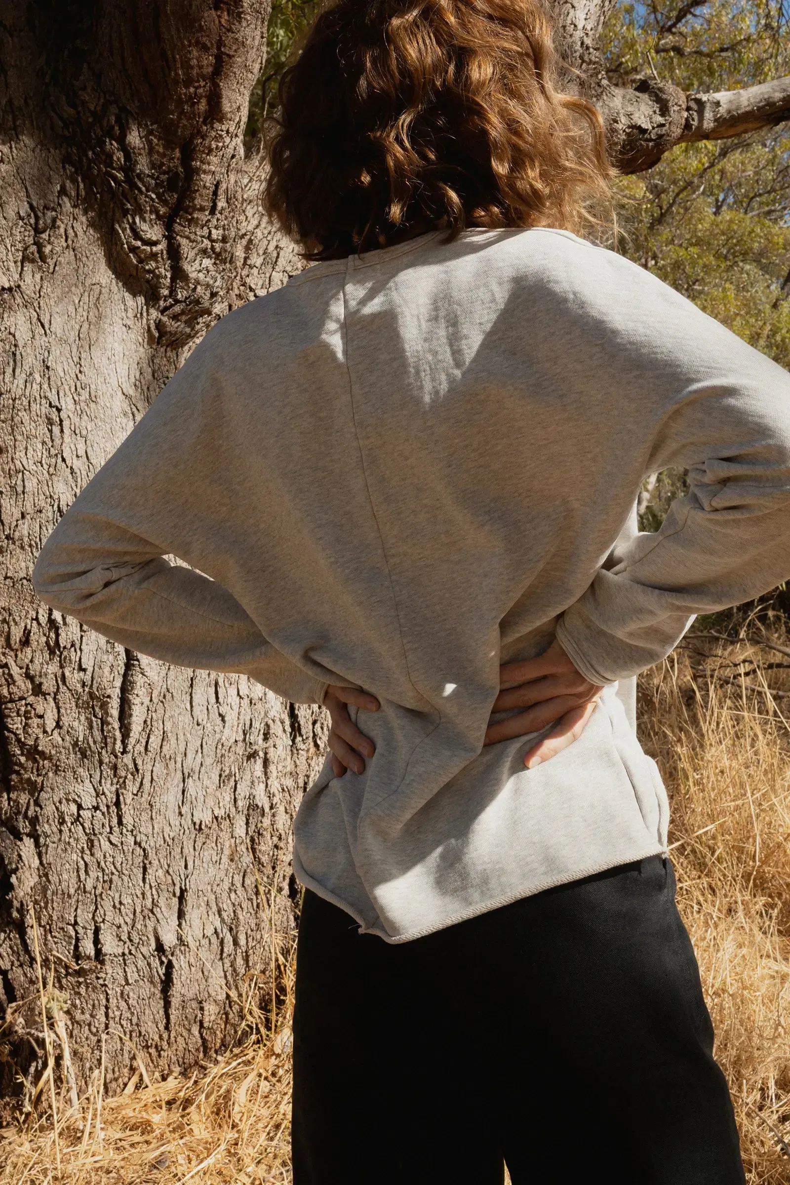 Organic Cotton Fleece Sweatshirt | Grey Marl