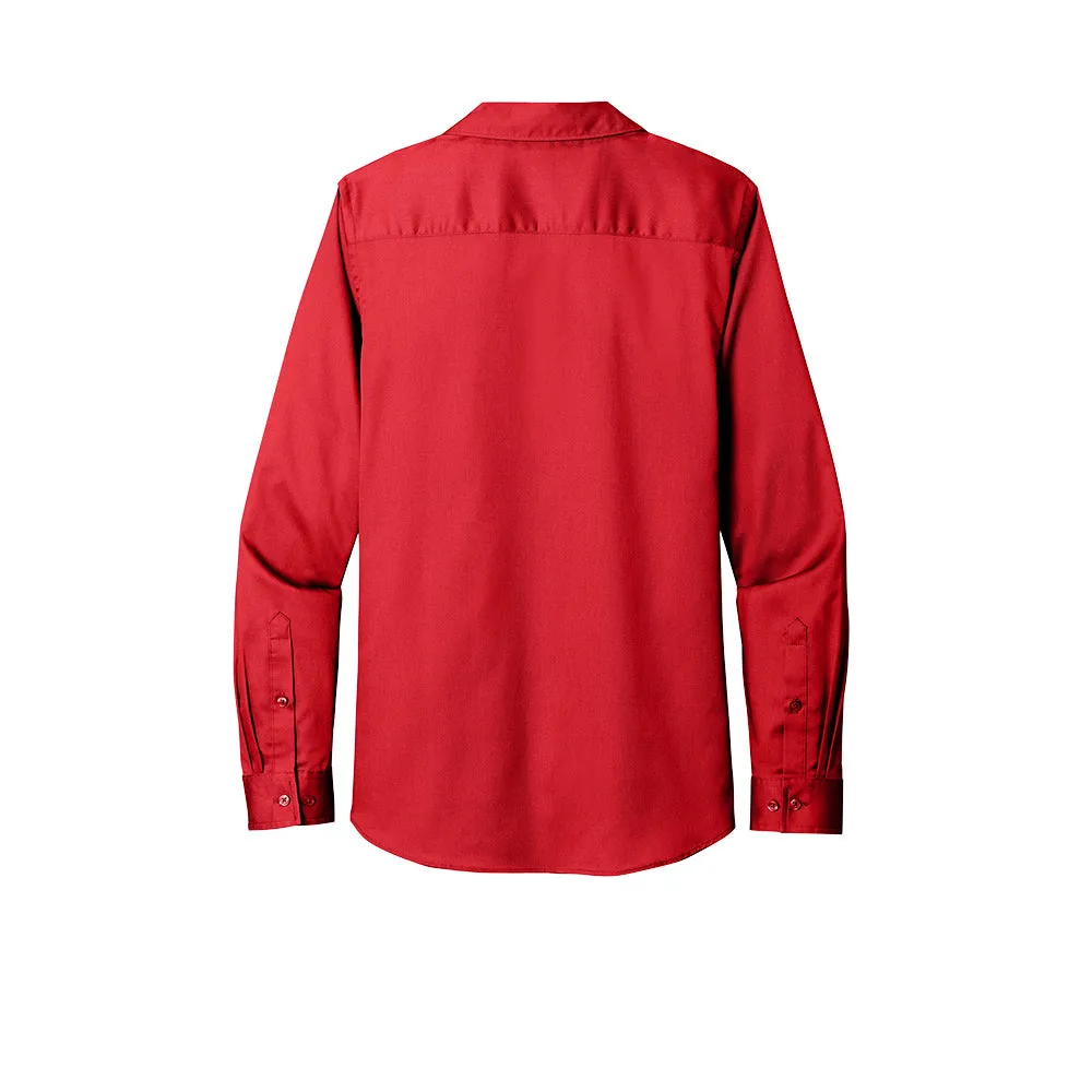Port Authority® Women's Long Sleeve SuperPro React ™ Twill Shirt - Rich Red