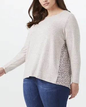 Ranae Printed Back Tee | Ivory / Brown