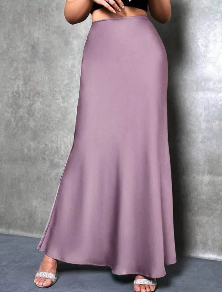 Satin casual skirts