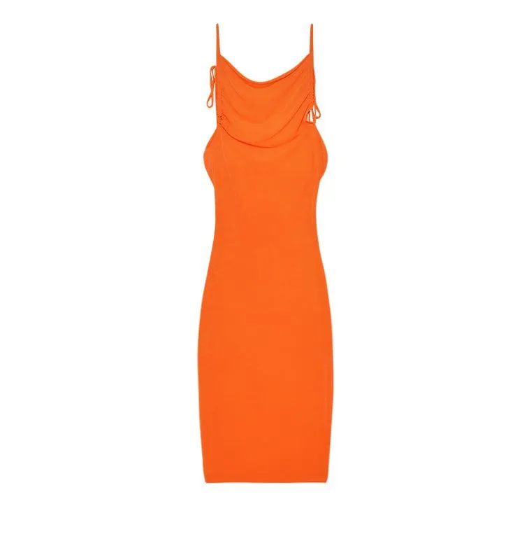 Sexy Backless Lace Up Long Dress Dresses