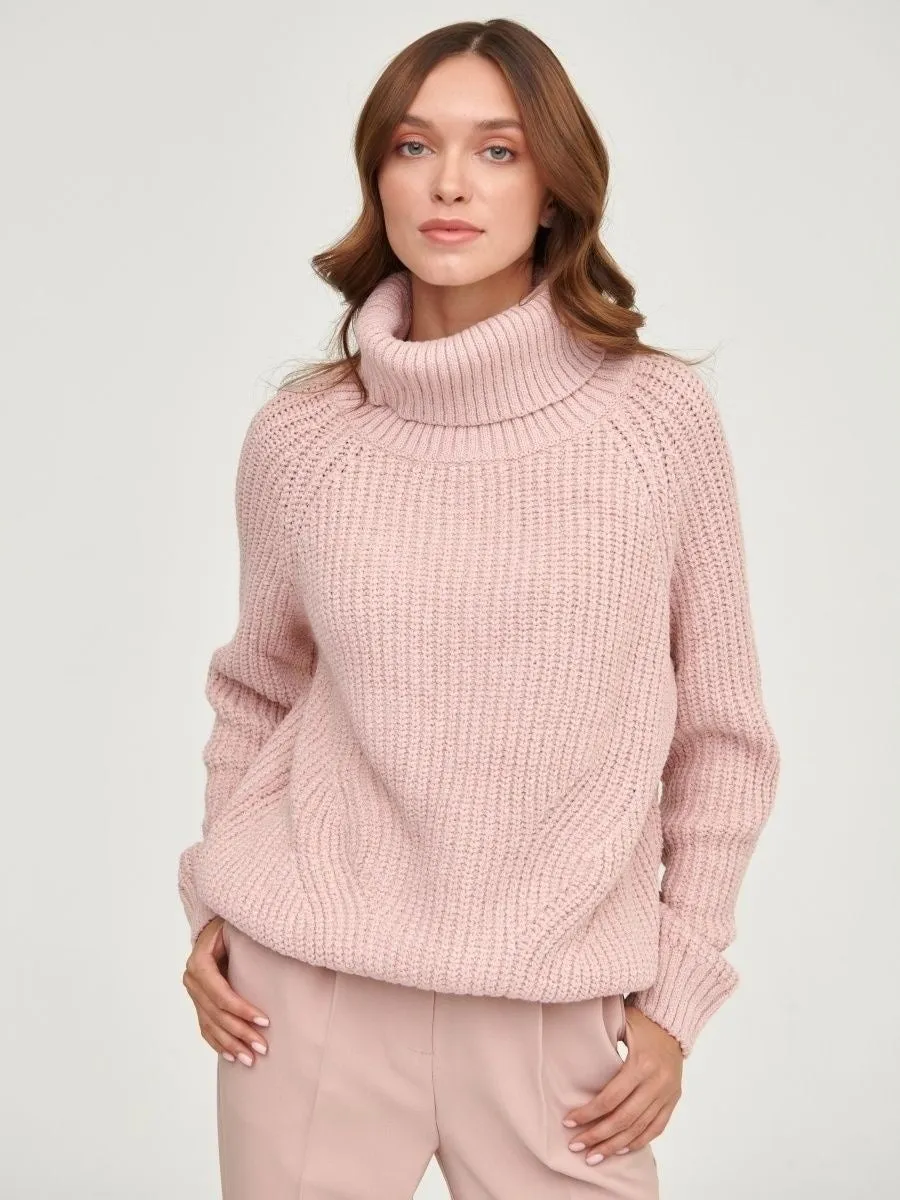 Simple Turtleneck Long Sleeve Sweater