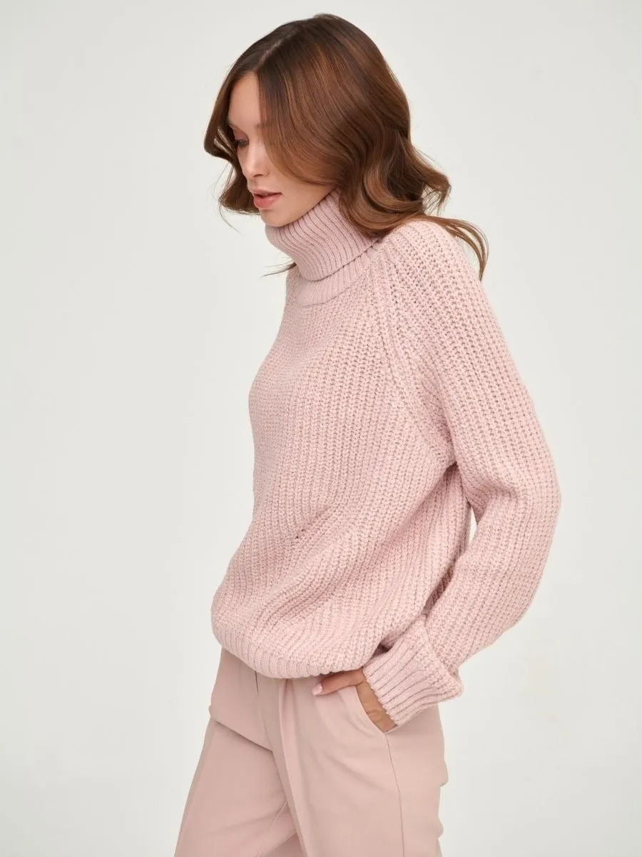 Simple Turtleneck Long Sleeve Sweater