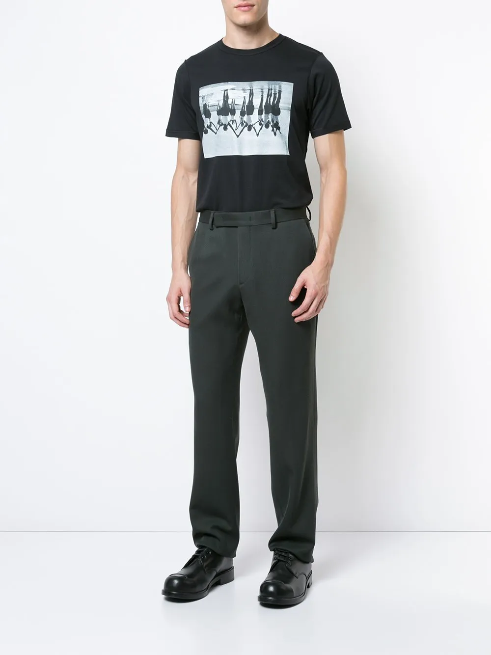 Slim Trousers Dark Olive Green
