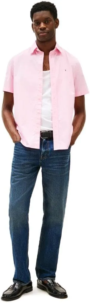 Tommy Hilfiger Short Sleeve Poplin Regular Fit, Men's Button Down Shirts
