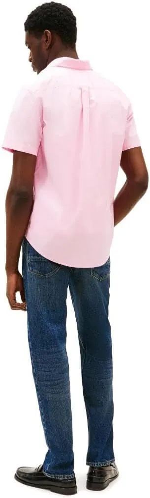Tommy Hilfiger Short Sleeve Poplin Regular Fit, Men's Button Down Shirts