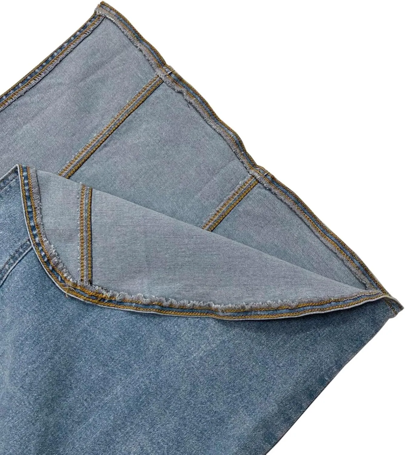 Voghtic Long Denim Skirts for Women Sexy High Split Pencil Maxi Jean Skirt Casual Streetwear