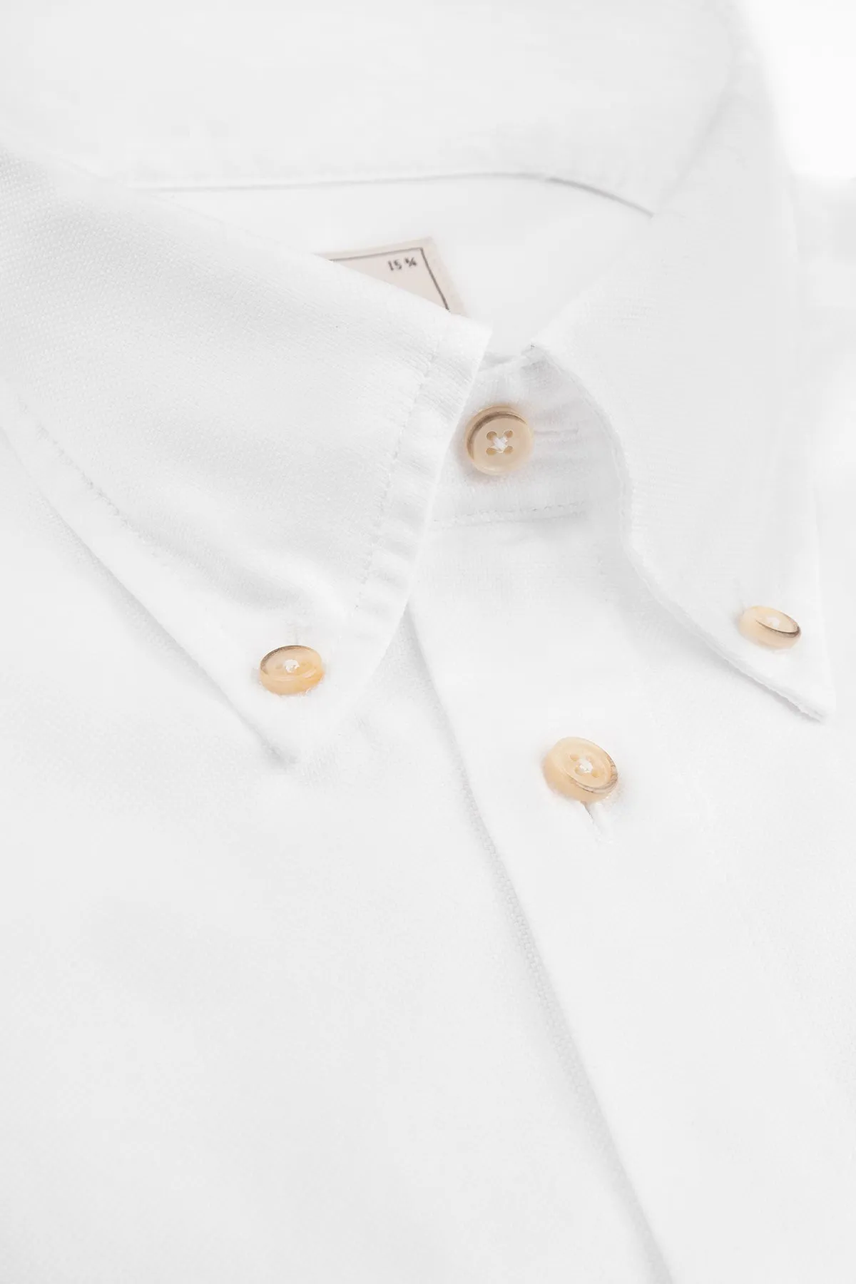 White oxford button down regular fit shirt