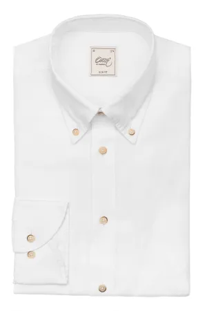 White oxford button down regular fit shirt